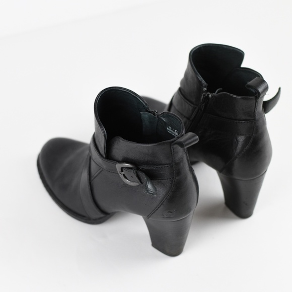 Born Black Leather booties with 3 inch heel - Picture 8 of 11